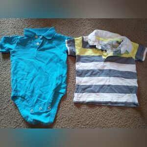 Blue and Striped Kids Polo Shirts